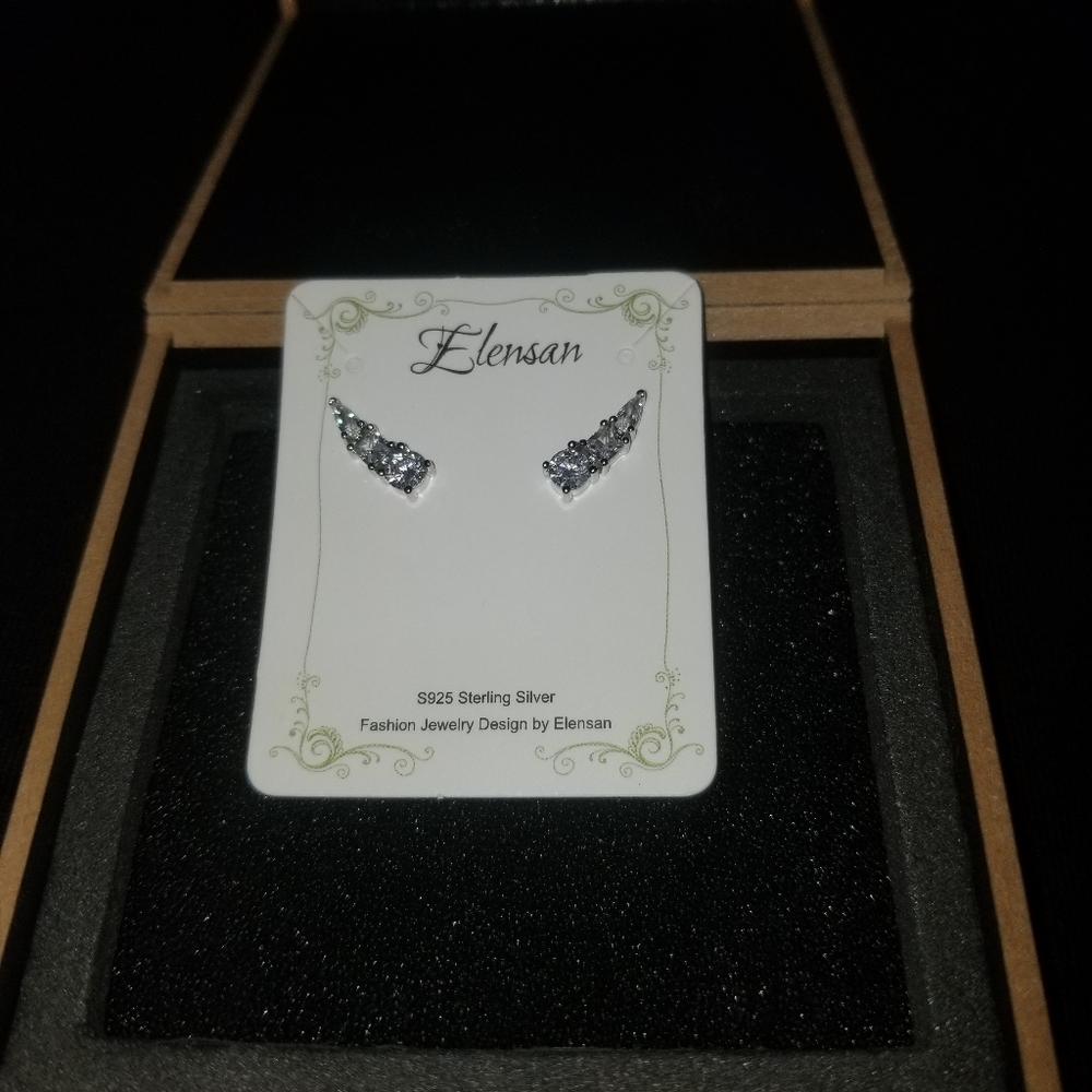 Elensan S925 Sterling Silver Stud Earrings